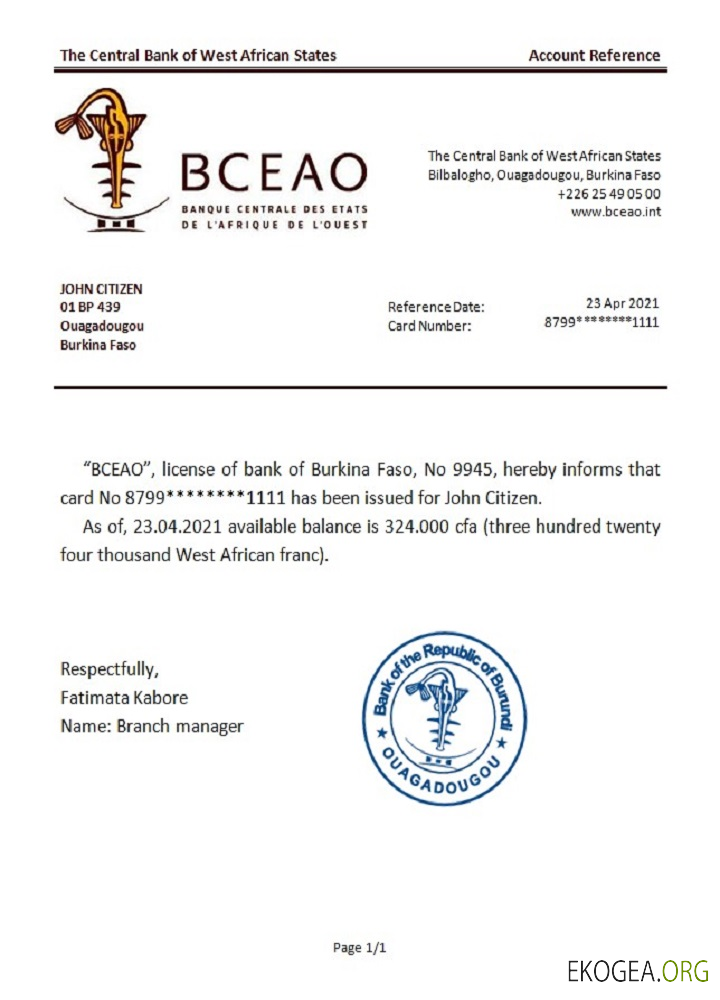 Burkina Faso , La Banque centrale des États de l'Afrique de l'Ouest , référence template